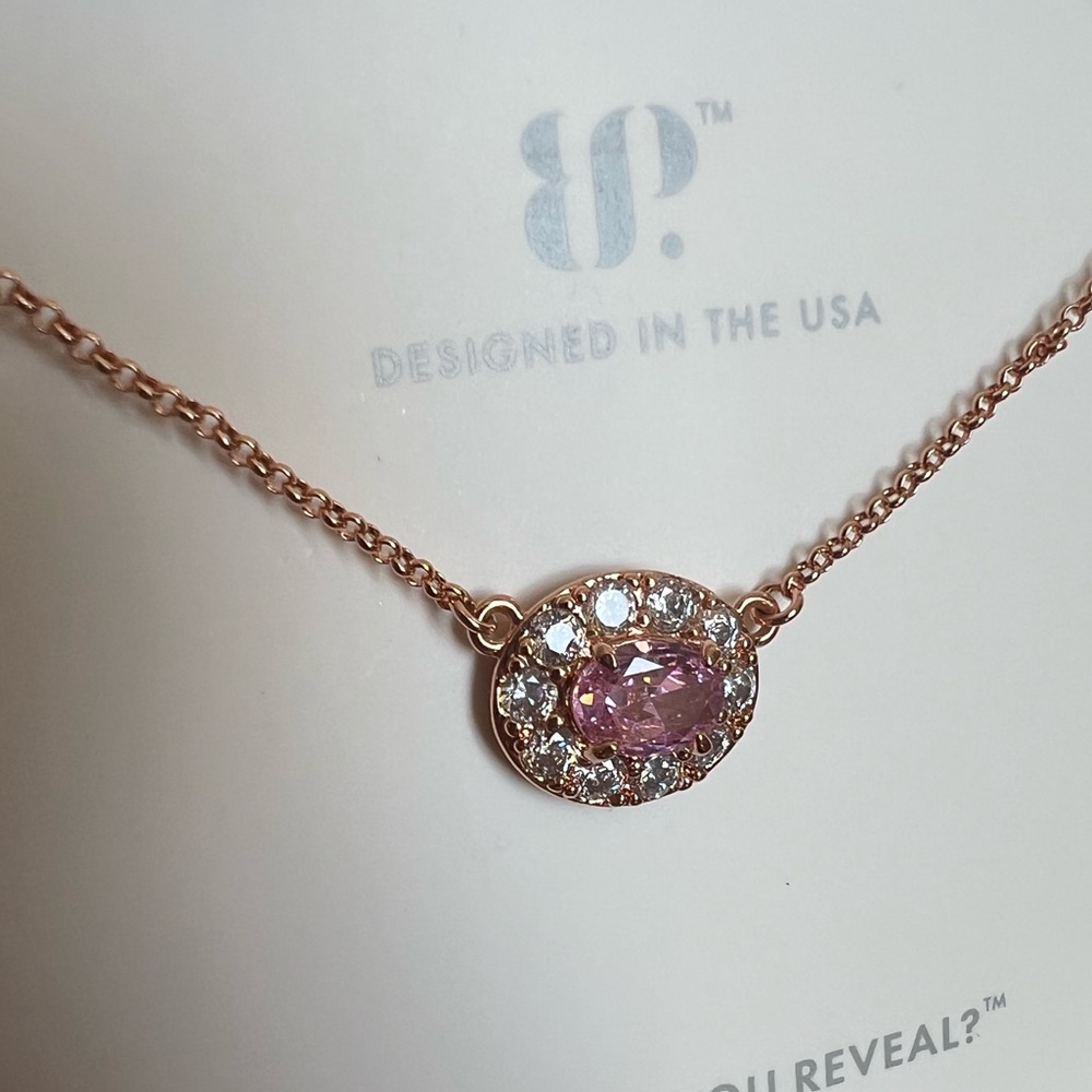 BP cz rose gold necklace A night in Paris